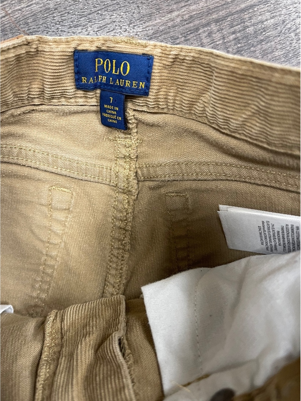 Polo Ralph Lauren Boys' Tan Corduroy Pants Size 7 - Picture 3 of 5